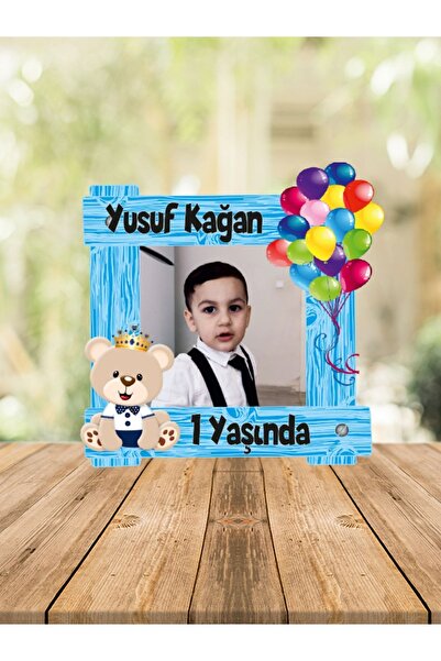 Melek Atölye - Bebek Çocuk Doğum Günü Resimli Ahşap Magnet Teddy Ayıcık 12 Li...