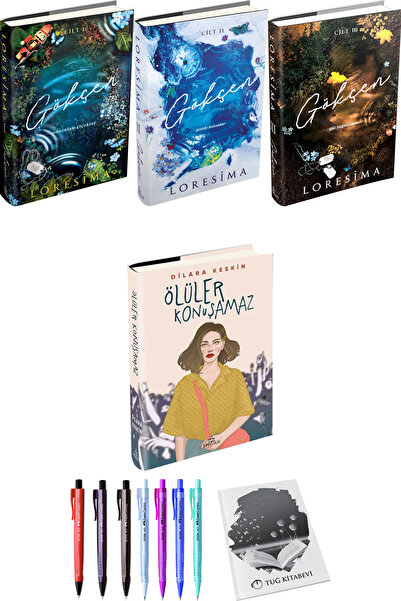 İndigo Kitap Gökçen 3lü Set Ciltli Loresima ve Ölüler Konuşamaz Ciltli Dilara...