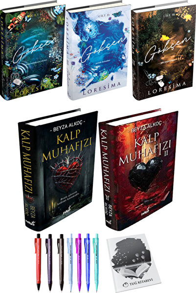 İndigo Kitap Gökçen 3lü Set Ciltli Loresima ve Kalp Muhafızı 2li Set Ciltli B...