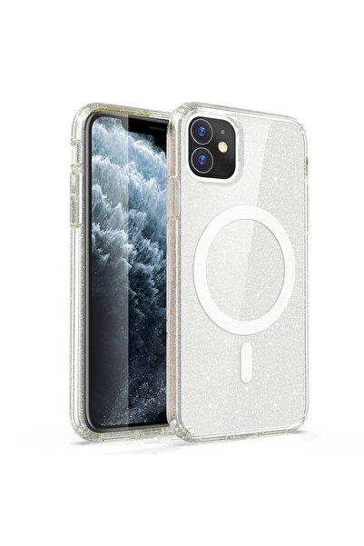 Rivor Apple iPhone 11 Kılıf Kamera Çıkıntılı Magsafe Şarj Özellikli Parlayan ...