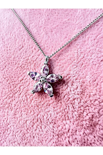 Aksesuar Lotus Gümüş Çelik Kolye