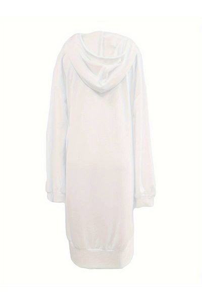 Machetta Plus Size V-neck Hooded Women's Dress / Tunic
