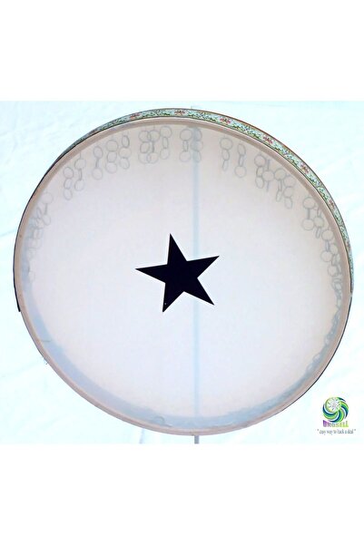 Unosell Bendir Plastik Derili 50 cm, Beautiful Frame Drum Daf, Erbane With Case