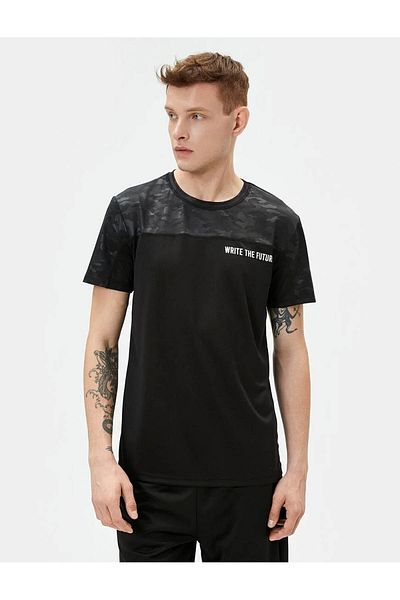 Koton Μαύρο ανδρικό μπλουζάκι - 4sam10052nk Model
