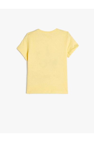 Koton Girl's Yellow T-Shirt - 4skg10273ak