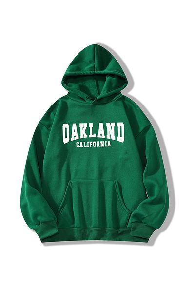 khufu Φούτερ με κουκούλα Oakland με πράσινη κουκούλα Unisex