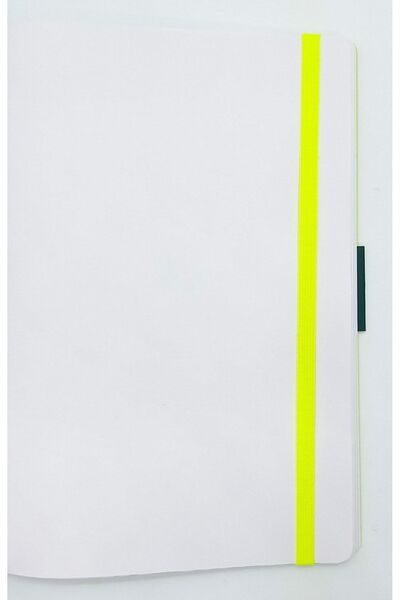 Faber Castell A5 Faux Leather Elasticated Neon Yellow Unlined Agenda