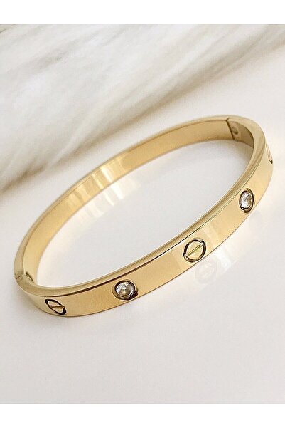 novon Paslanmaz Çelik  Bileklik Bilezik 18 Cm Taşlı