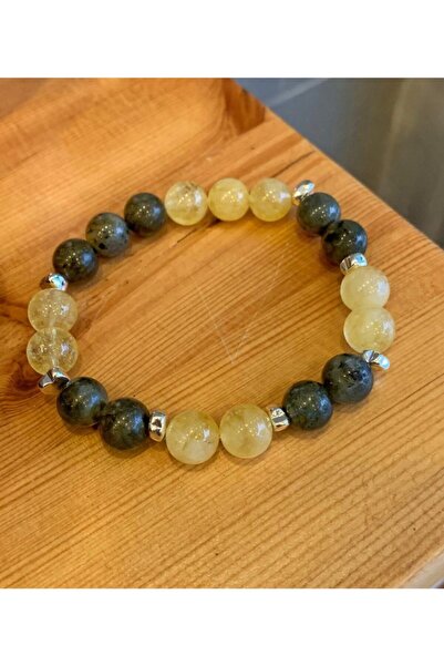 AYZE DOĞALTAŞ Citrine & Labradorite Stone Bracelet
