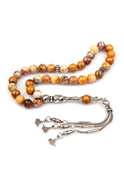 Asya Gems Φυσική Πέτρα Crazy Akik Χάντρες Προσευχής 8 χιλιοστών Σφαιρικής Κοπής