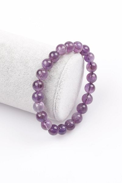 Armis 8 Mm Natural Stone Amethyst Stone Bracelet (Love Stone)