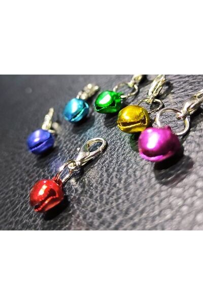 NİMBO Kedi Tasması Için Kancalı Çıngıraklı Zil Renkli 6 Lı Set