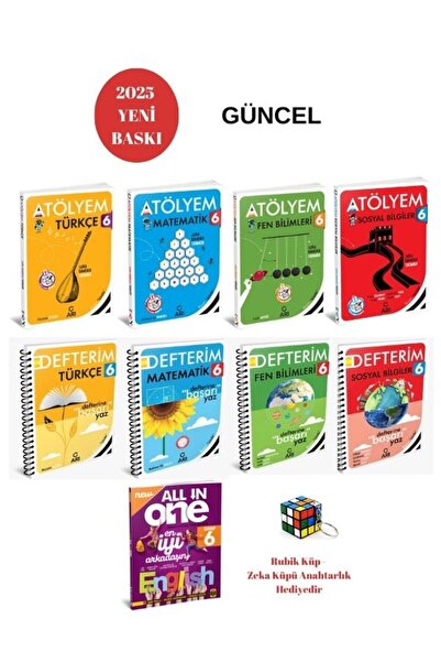 Arı Yayıncılık 2025 Basım 6.Sınıf Tüm Dersler Atölyem-Defterim set+İngilizce(9KİTAP)+Anahtarlık