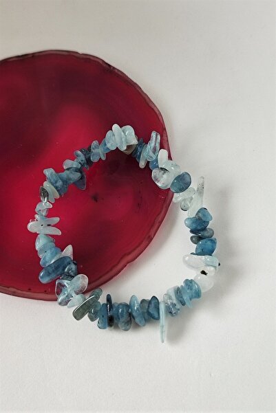 badeaccessories Sertifikalı Akuamarin Kırıktaş Doğaltaş Bileklik