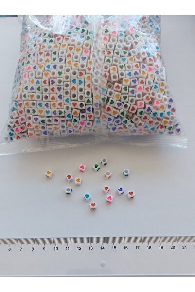 THAD Harf Boncuk Kare Kalp 100 Adet