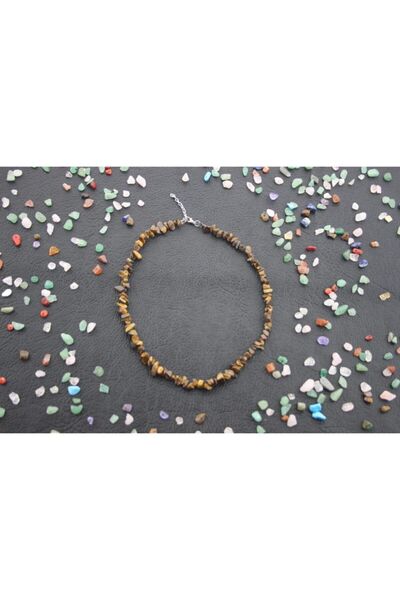 Armis Kaplan Gözü Doğal Kırıktaş Kolye Bileklik Set.