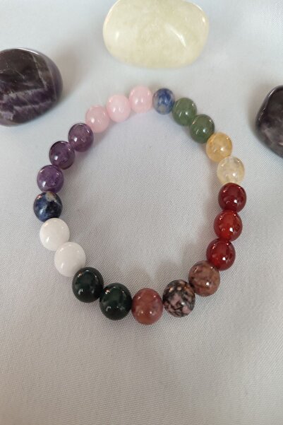 badeaccessories Sertifikalı Sodalit,pembe Kuvars,ay Taşı,aventurin,kan Taşı,rodonit,ametist,sitrin Doğaltaş Bileklik
