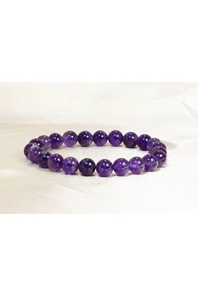 Melek Bozkurt Amethyst Natural Stone Unisex Bracelet