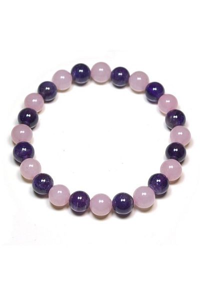MARANKİ Amethyst&pink Quartz Bracelet