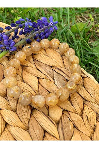 AYZE DOĞALTAŞ Gold Rutilli Kuvars Bileklik