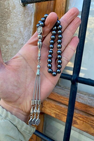 Elite Aksesuar Φυσικός Αιματίτης Ροζάριο - Με Πέτρες και Κομψός