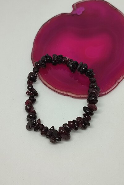 badeaccessories Sertifikalı Lal Granat Garnat Kırıktaş Doğaltaş Bileklik