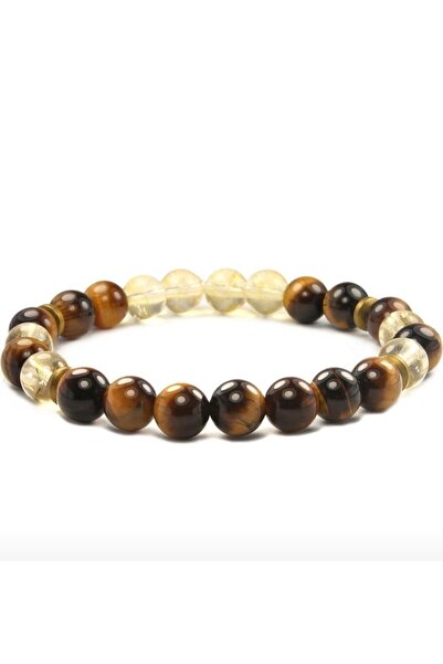 badeaccessories سوار عين النمر من الهيماتيت سيترين - حجر طبيعي معتمد