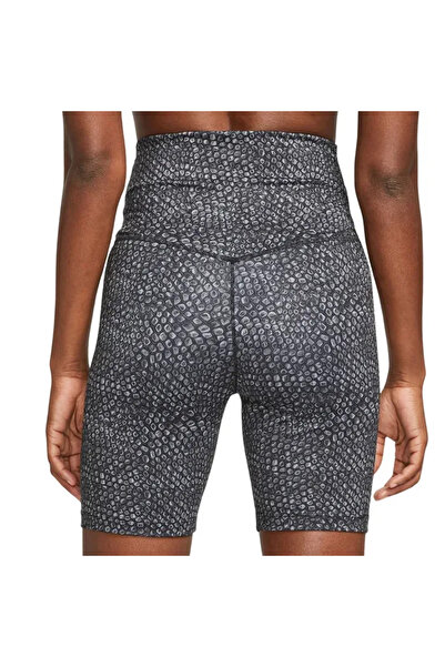 Nike One High Rise 7 İnç Short All Over Print Kadın Antrasit Tayt