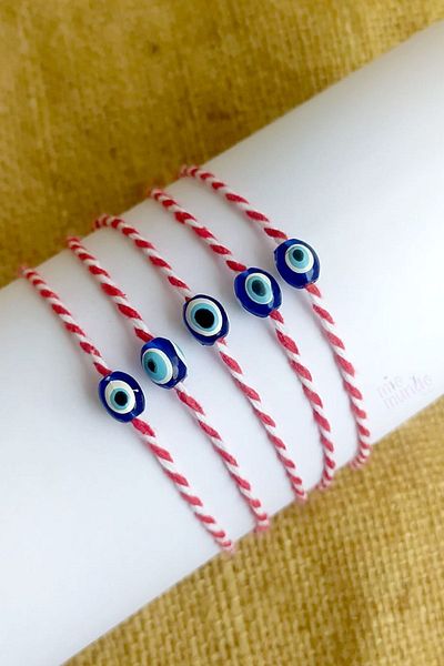 Miomundo 8 March International Women's Day - Evil Eye Beaded Martenchia Bracelet, 5 Wish-Lucky Bracelets