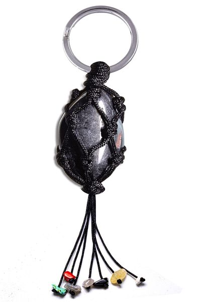 Tesbih Atölyesi 7 Chakra Natural Stone - Certified Original Terahertz Vibration Keychain
