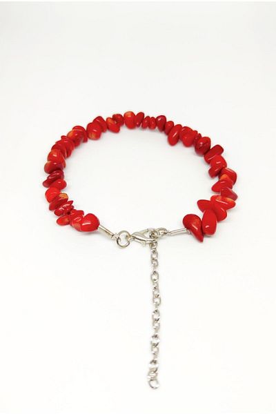Armis Coral Natural Cracked Stone Bracelet