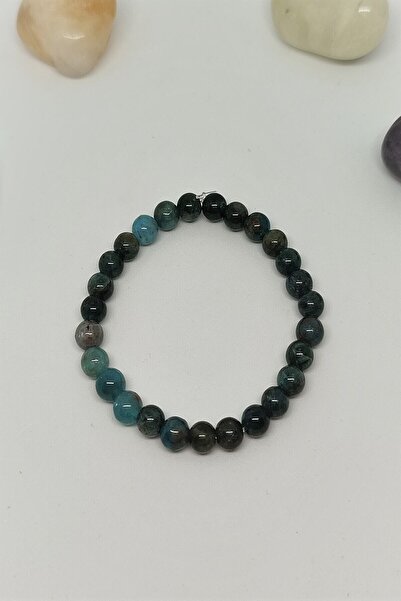 Generic Brand 6 mm Apatite Natural Stone Certified Bracelet