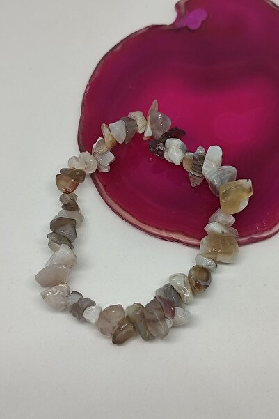 badeaccessories Sertifikalı Botswana Akik Kırıktaş Doğaltaş Bileklik