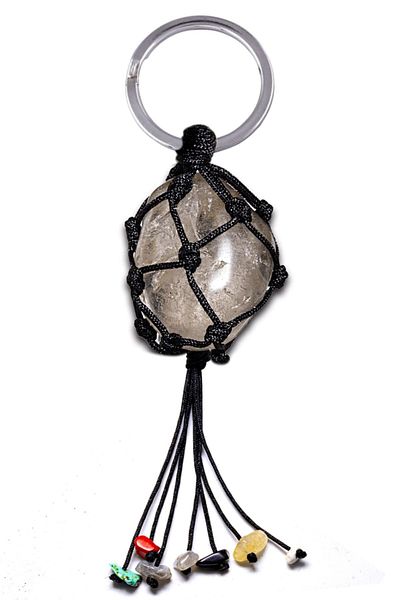 Tesbih Atölyesi Rutil Quartz Stone - Natural Keychain with Certificate and Key