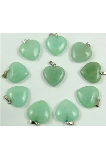 Sweet Kalp Şeklinde Aventurin Doğaltaş Zincirli Kolye