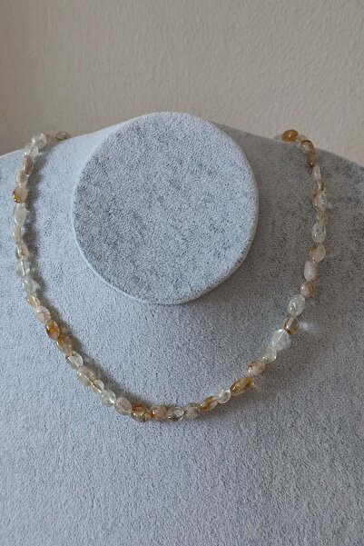 badeaccessories Certified Citrine Amorphous Natural Stone Necklace