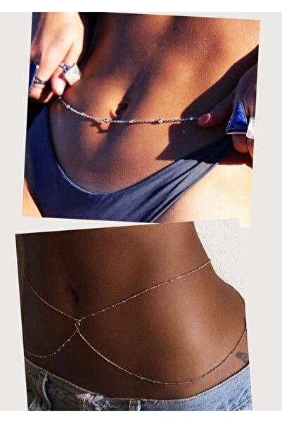 Meraklı Accessorize Bel Zinciri 2 Ürün Birlikte Gold&Silver