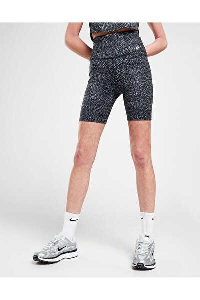 Nike One High Rise 7 İnç Short All Over Print Kadın Antrasit Tayt