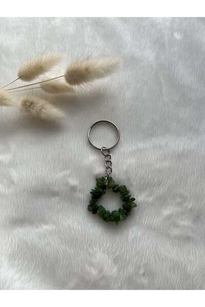 PelvedDesign سلسلة مفاتيح من اليشم الكندي مصنوعة يدويًا من الحجر الطبيعي