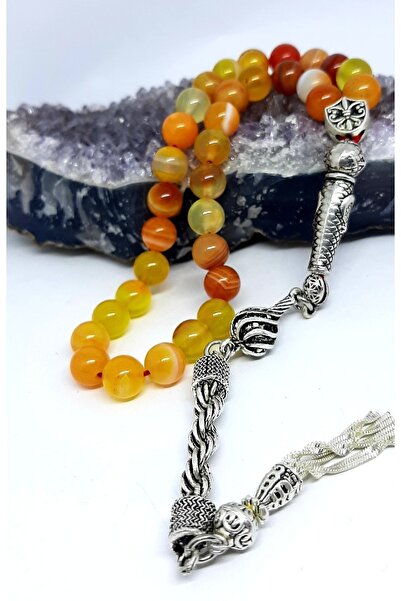 Doğaltaş Antalya Natural Prayer Beads - 8mm Αχάτης Πέτρα, 33 Γνήσιες Χάντρες ...