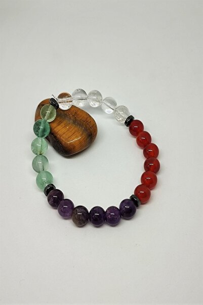 Generic Brand Men's Crab Zodiac Certified Natural Stone Bracelet - Agate, Flu...