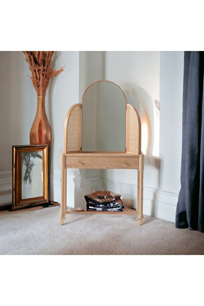 Sesa Tasarım Rattan,hazeran Detaylı Makyaj Masası
