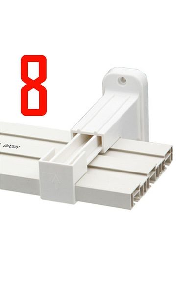 alidenal 8 Pieces Curtain Rail Cornice L Leg Wall Mount Hanging Bracket Plastic