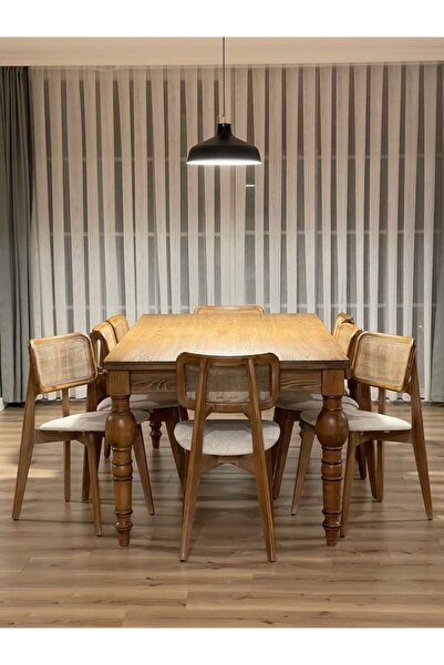 modelsa design Hazeran Masif Ahşap Tasarım Yemek Sandalyesi