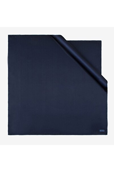 Aker Γυναικείο μονόχρωμο μπλε μεταξωτό μαντήλι Twill