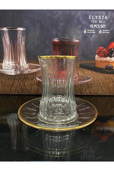 Paşabahçe Elysia Gold 12 Parça Çay Seti