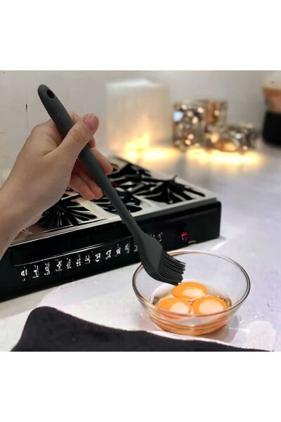 CEPHOME فرشاة بيض وزيت سيليكون رمادية - 26.5 سم