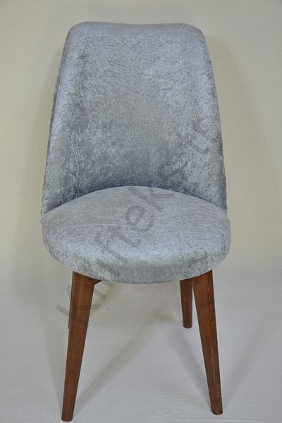 kılıfteks Κάλυμμα καρέκλας Velvet Grey Retro Οβάλ