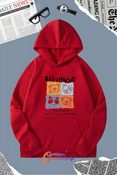 oneagılyazı Aef Sober Printed Hooded Sweatshirt