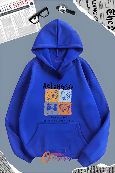 oneagılyazı سويت شيرت بغطاء للرأس مطبوع عليه منفصل من AEF